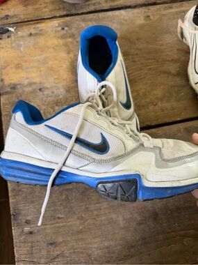 Nike Boy’s White and Blue Athletic Sneakers